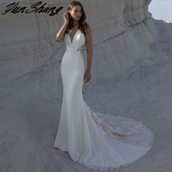 party dresses yunshang sleeveless wedding dress lace appliques deep v neck mermaid bride gown zipper button court train vestidos de noiva 23, White;black
party dresses yunshang sleeveless wedding dress lace appliques deep v neck mermaid bride gown zipper button court train vestidos de noiva 23, White;black