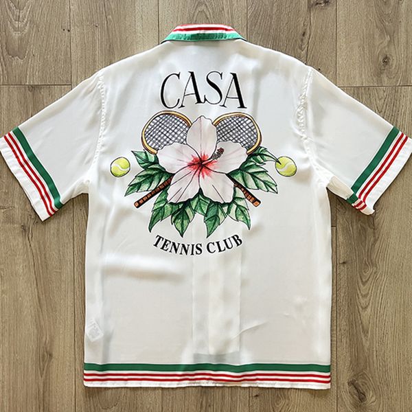 men's casual shirts 2023 spring summer casablanca short sleeve shirt 230306, White;black
men's casual shirts 2023 spring summer casablanca short sleeve shirt 230306, White;black