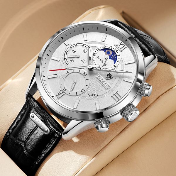 wristwatches lige men watches brand luxury man fashion watch leather waterproof chronograph quartz clock relogio masculino 230307, Slivery;brown
wristwatches lige men watches brand luxury man fashion watch leather waterproof chronograph quartz clock relogio masculino 230307, Slivery;brown