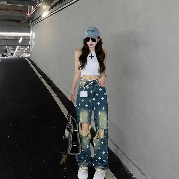 men s jeans retro cross print ripped jean y2k street harajuku high waist was thin loose all match straight wide leg mopping pants 230307, Blue
men s jeans retro cross print ripped jean y2k street harajuku high waist was thin loose all match straight wide leg mopping pants 230307, Blue