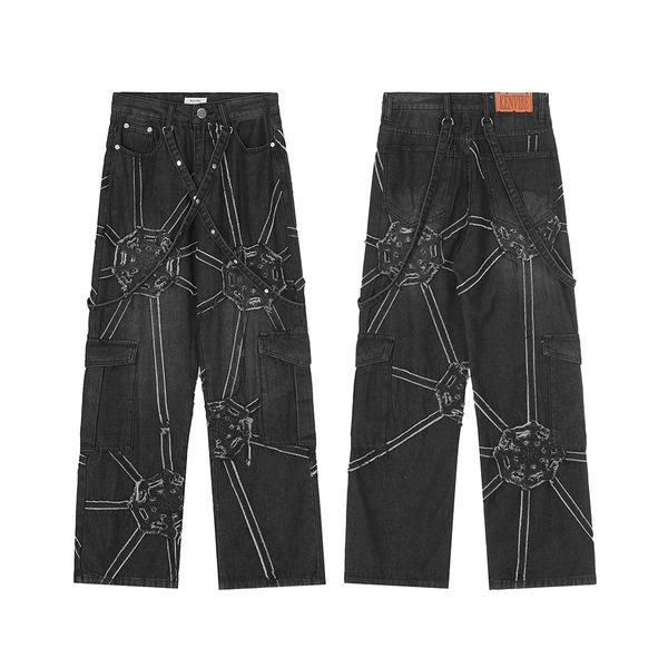 washed patchwork streetwear men's plus size pants denim trousers straight jeans oversized cargo, Black;brown
washed patchwork streetwear men's plus size pants denim trousers straight jeans oversized cargo, Black;brown