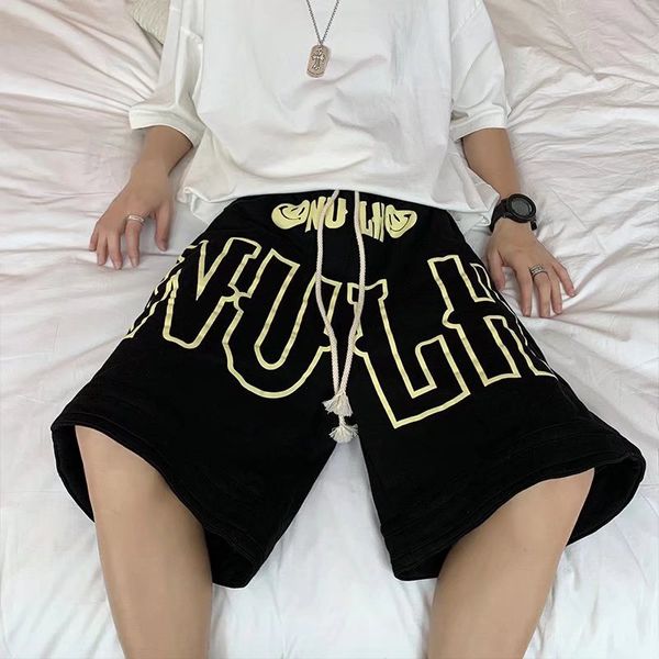 short masculino streetwear men pants summer fashion letter printed loose beach short mens hip hop basketball techwear pants, White;black
short masculino streetwear men pants summer fashion letter printed loose beach short mens hip hop basketball techwear pants, White;black