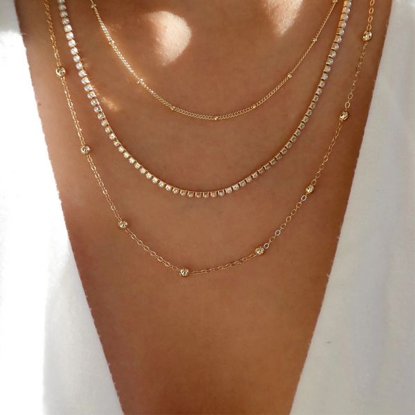 full diamond necklace banquet jewelry set fashion personality multi-layer necklace female wholesale, Silver
full diamond necklace banquet jewelry set fashion personality multi-layer necklace female wholesale, Silver