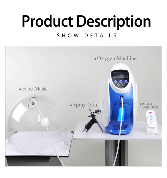 beauty items o2toderm oxygen facial facial mask machine jet peel pure oxygen skin rejuvenation dome
