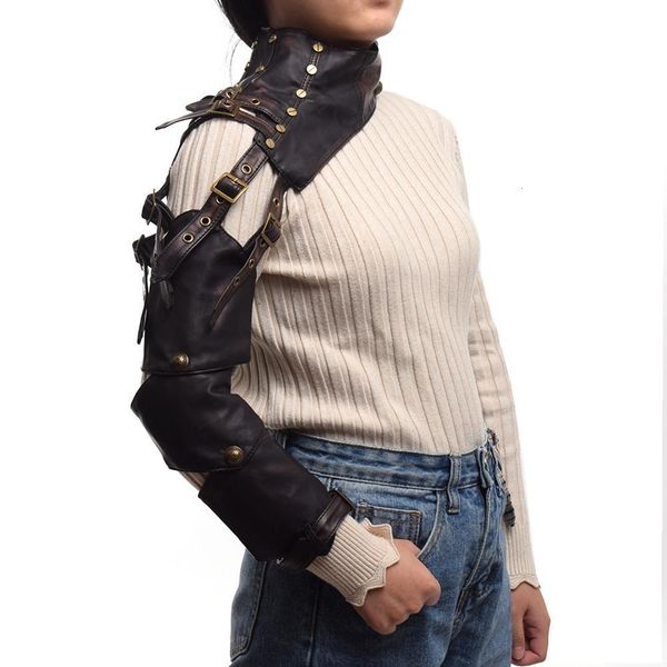 fingerless gloves steampunk armor single shoulder long leather buckle gothic arm warmer 230307, Blue;gray
fingerless gloves steampunk armor single shoulder long leather buckle gothic arm warmer 230307, Blue;gray