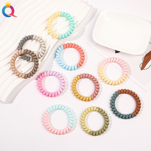 double color matching ribbon fashion ice cream colorful spiral spin screw telephone wire hair ties plastic rubbers ponytails 1842, Slivery;white
double color matching ribbon fashion ice cream colorful spiral spin screw telephone wire hair ties plastic rubbers ponytails 1842, Slivery;white