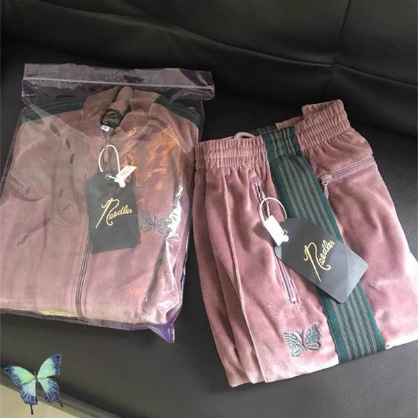 men's tracksuits awge needles tracksuit embroidery butterfly velvet zipper jacket pants couple set 230306, Gray
men's tracksuits awge needles tracksuit embroidery butterfly velvet zipper jacket pants couple set 230306, Gray