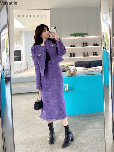 two piece dress french elegant women's suit fashion longsleeved tassel tweed short coat high waist skirt sets outifits 230307, White
two piece dress french elegant women's suit fashion longsleeved tassel tweed short coat high waist skirt sets outifits 230307, White