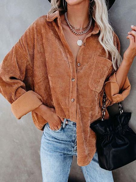 women's jackets spring autumn corduroy jacket woman long shirt women button coat s fashion overshirt loose female 230306, Black;brown
women's jackets spring autumn corduroy jacket woman long shirt women button coat s fashion overshirt loose female 230306, Black;brown