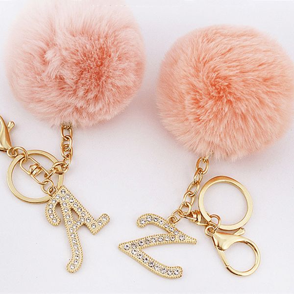 fashion creativity keyring golden color english letter keychain with plush ball 26 letters a - z handbag charms for woman gift xy701, Silver
fashion creativity keyring golden color english letter keychain with plush ball 26 letters a - z handbag charms for woman gift xy701, Silver