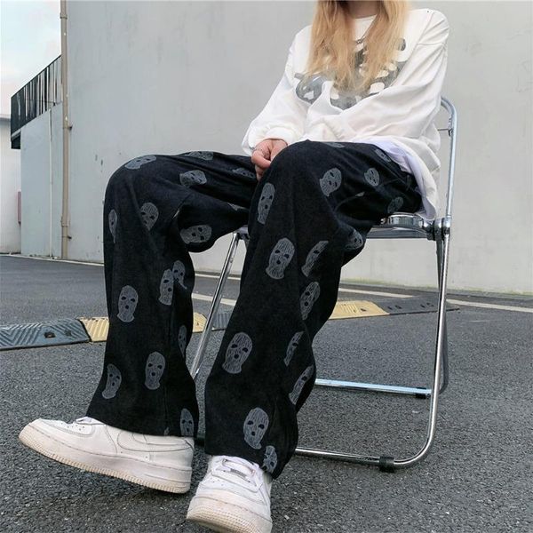 women's pants s preppy skulls for women ladies full length trousers loose high waist casual drawstring fashion hip hop 230306, Black;white
women's pants s preppy skulls for women ladies full length trousers loose high waist casual drawstring fashion hip hop 230306, Black;white