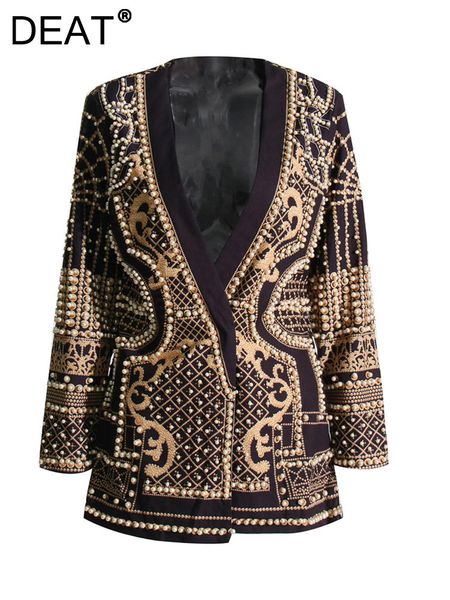 women's suits blazers deat fashion women's blazer v-neck loose covered button long sleeve printed rivet pearl suit jackets autumn, White;black
women's suits blazers deat fashion women's blazer v-neck loose covered button long sleeve printed rivet pearl suit jackets autumn, White;black