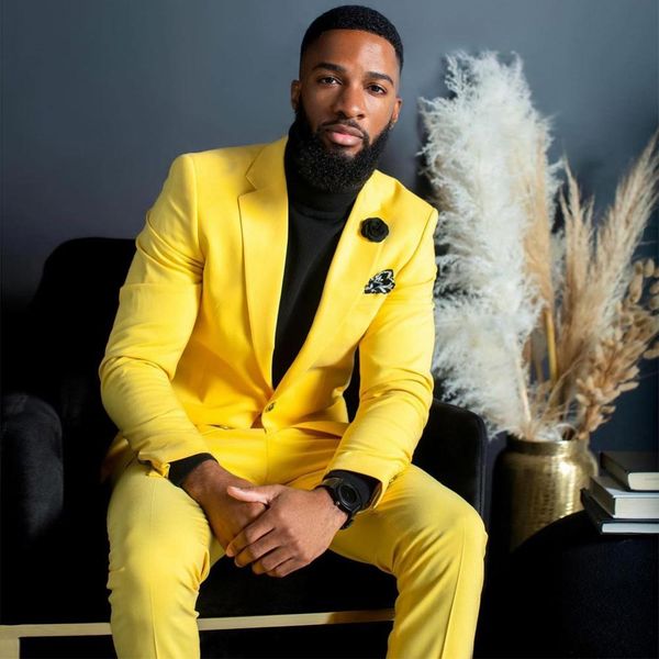 yellow mens suits notched lapel male tuxedos for wedding blazers slim fit groom wear two pieces tailored men prom jackets with pants, Black;gray
yellow mens suits notched lapel male tuxedos for wedding blazers slim fit groom wear two pieces tailored men prom jackets with pants, Black;gray