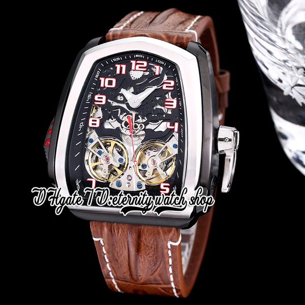 bzf twin turbo mens watch jcfm05 twin tourbillon automatic dlc black steel case skeleton dial number markers brown leather strap 2023 super, Slivery;brown
bzf twin turbo mens watch jcfm05 twin tourbillon automatic dlc black steel case skeleton dial number markers brown leather strap 2023 super, Slivery;brown