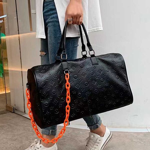 chain handbag men's and women's short-distance travel bag large capacity fashionable soft leather luggage bag
chain handbag men's and women's short-distance travel bag large capacity fashionable soft leather luggage bag