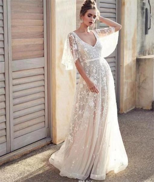 lace a-line v-neck bridal wedding gown corset bodice long sleeves bridal dress fn10161, White
lace a-line v-neck bridal wedding gown corset bodice long sleeves bridal dress fn10161, White