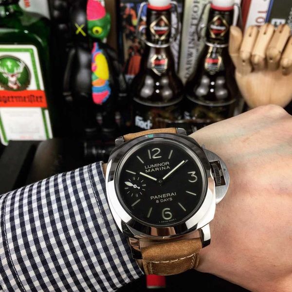 luxury mechanical watch panaral_ swiss automatic movement sapphire mirror size 44mm*13mm imported cowhide watchband saty, Slivery;brown
luxury mechanical watch panaral_ swiss automatic movement sapphire mirror size 44mm*13mm imported cowhide watchband saty, Slivery;brown