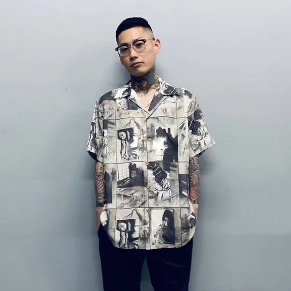 men's casual shirts wacko maria men women full print summer fashion short sleeve 230306, White;black
men's casual shirts wacko maria men women full print summer fashion short sleeve 230306, White;black