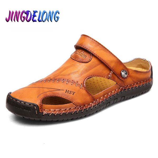 sandals classic summer men's sandals genuine leather soft breathable shoes designer beach roman brand sandals leather men sandals slide, Black
sandals classic summer men's sandals genuine leather soft breathable shoes designer beach roman brand sandals leather men sandals slide, Black