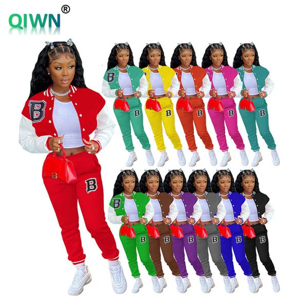 women's two piece pants baseball uniform thick women jacket leggings two 2 piece set cardigan sportswear fall winter letter clothes bul, White
women's two piece pants baseball uniform thick women jacket leggings two 2 piece set cardigan sportswear fall winter letter clothes bul, White