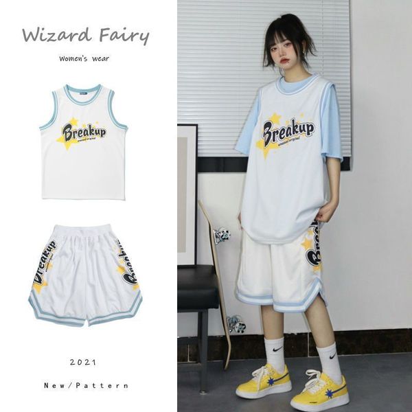 women s two piece pants summer basketball uniform suit men women preppy korean harajuku leisure sports jersey two piece sets tank shorts 230, White
women s two piece pants summer basketball uniform suit men women preppy korean harajuku leisure sports jersey two piece sets tank shorts 230, White