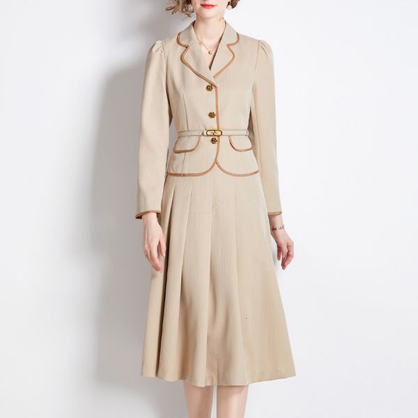 two piece dress women's blazer suits autumn 2 pieces set singlebreasted belt blazers aline skirt casual office work suit 230307, White
two piece dress women's blazer suits autumn 2 pieces set singlebreasted belt blazers aline skirt casual office work suit 230307, White
