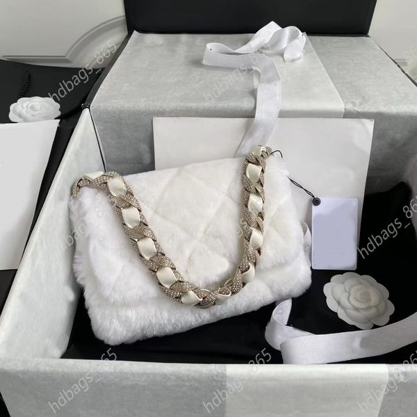 op quality autumn and winter fur bag luxury designer genuine leather flap pocket shoulder bags women's diamond-encrusted chain handbag
op quality autumn and winter fur bag luxury designer genuine leather flap pocket shoulder bags women's diamond-encrusted chain handbag