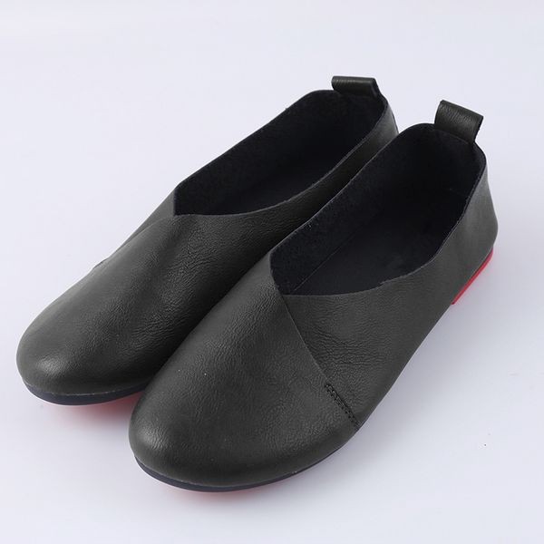 dress shoes lady platform flat woman sneakers spring handsewn round toe loafers summer ballet low heel footwear 230307, Black
dress shoes lady platform flat woman sneakers spring handsewn round toe loafers summer ballet low heel footwear 230307, Black