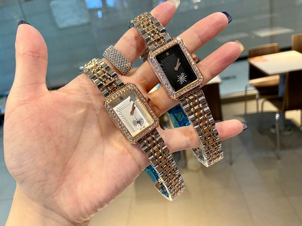 small fragrance square drill ring wave dial women's fashion light luxury watch senior sense, Slivery;brown
small fragrance square drill ring wave dial women's fashion light luxury watch senior sense, Slivery;brown