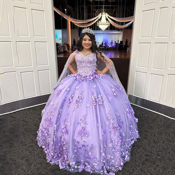 lavender princess quinceanera dresses 2023 lace appliques 3d flowers beads with cape backless pageant party sweet 15 ball gown, Blue;red
lavender princess quinceanera dresses 2023 lace appliques 3d flowers beads with cape backless pageant party sweet 15 ball gown, Blue;red