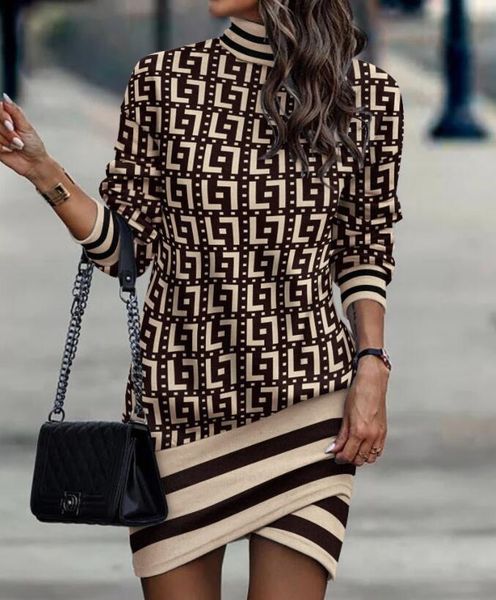 women's casual dress 2023 summer new women's long-sleeved high-neck printed irregular dress, Black;gray
women's casual dress 2023 summer new women's long-sleeved high-neck printed irregular dress, Black;gray