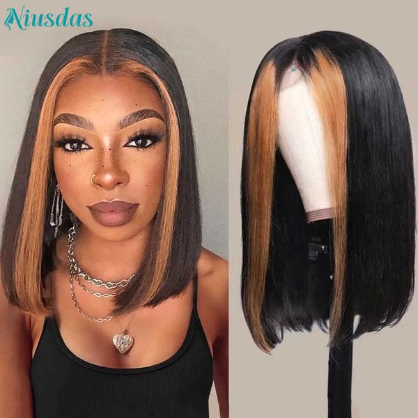 lace wigs highlight wig human hair straight short bob lace front wigs 13x4x1 lace front human hair wigs pre-plucked niusdas closure wig 2302, Black;brown
lace wigs highlight wig human hair straight short bob lace front wigs 13x4x1 lace front human hair wigs pre-plucked niusdas closure wig 2302, Black;brown