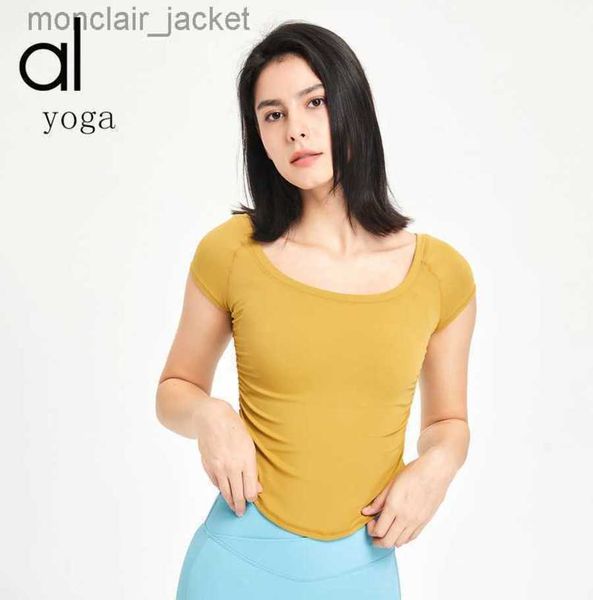designer alos yoga 2022 new yoga suit short sleeve nude tight back sports women's running fitness t-shirt, White
designer alos yoga 2022 new yoga suit short sleeve nude tight back sports women's running fitness t-shirt, White