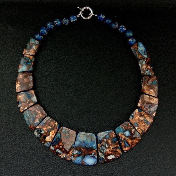 pendant necklaces yygem 19 mixed color sea sediment imperial jasper graduatednecklace 230307, Silver
pendant necklaces yygem 19 mixed color sea sediment imperial jasper graduatednecklace 230307, Silver