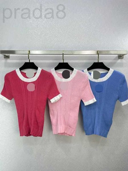 women's sweaters designer 306 2023 spring summer women sweater short sleeve crew neck pullover blue pink red brand same style striped w, White;black
women's sweaters designer 306 2023 spring summer women sweater short sleeve crew neck pullover blue pink red brand same style striped w, White;black