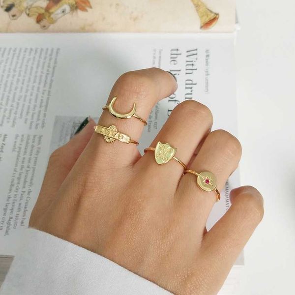 band rings s925 silver 18k gold generous open ring 4pcs/set girls party initial baby moon star shield simple design rings for women finger a
band rings s925 silver 18k gold generous open ring 4pcs/set girls party initial baby moon star shield simple design rings for women finger a