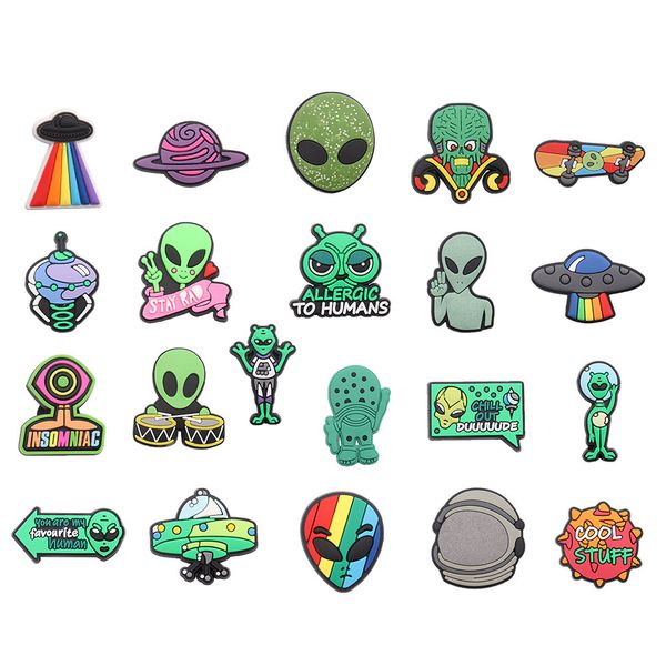 ready stock 100pcs aliens allergic to humans kids pvc ufo cool stuff shoe designer accessories buckle for croc jibz button clog, White;pink
ready stock 100pcs aliens allergic to humans kids pvc ufo cool stuff shoe designer accessories buckle for croc jibz button clog, White;pink