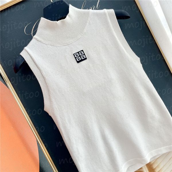 women knits t shirts designer letter knitted tank sleeveless fashion sports vest knitting pullover yoga tees, Black
women knits t shirts designer letter knitted tank sleeveless fashion sports vest knitting pullover yoga tees, Black