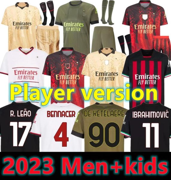 ibrahimovic 2023 player version koche soccer jerseys ac milans giroud de ketelaere r. leao tonali theo football shirt special fourth 4th men, Black;yellow
ibrahimovic 2023 player version koche soccer jerseys ac milans giroud de ketelaere r. leao tonali theo football shirt special fourth 4th men, Black;yellow