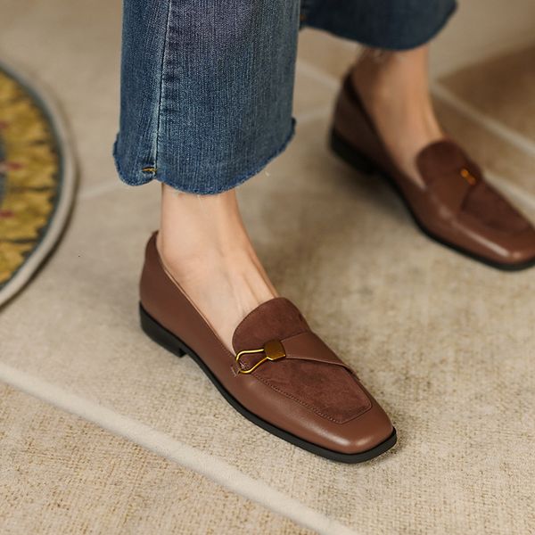 dress shoes spring women slip on loafer autumn fashion ladies british metal buckle flat square toe female brown casual ballerina edry 230307, Black
dress shoes spring women slip on loafer autumn fashion ladies british metal buckle flat square toe female brown casual ballerina edry 230307, Black