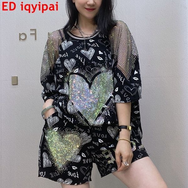 women s two piece pants ed iqyipai set mesh fabric spliced short loose summer tees and shorts 2pcs casual sequinis thin suit 230307, White
women s two piece pants ed iqyipai set mesh fabric spliced short loose summer tees and shorts 2pcs casual sequinis thin suit 230307, White