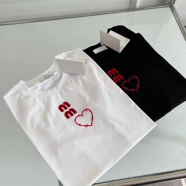 women's tees luxury t shirt designer shirts chest embroidered letters tshirt love round neck short-sleeved t-shirt high-quality cotton, White
women's tees luxury t shirt designer shirts chest embroidered letters tshirt love round neck short-sleeved t-shirt high-quality cotton, White