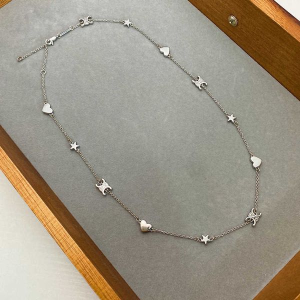 lisa the same arc de triomphe love star splicing necklace new design in spring and summer of 2022 daily versatile clavicle chain, Silver
lisa the same arc de triomphe love star splicing necklace new design in spring and summer of 2022 daily versatile clavicle chain, Silver
