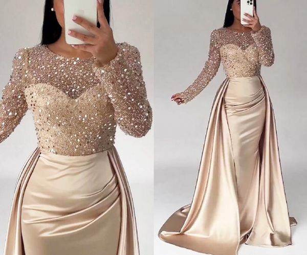 elegant mermaid satin evening night dress for women 2023 o neck long sleeves beads sequin formal prom party gowns robe de soiree, Black;red
elegant mermaid satin evening night dress for women 2023 o neck long sleeves beads sequin formal prom party gowns robe de soiree, Black;red