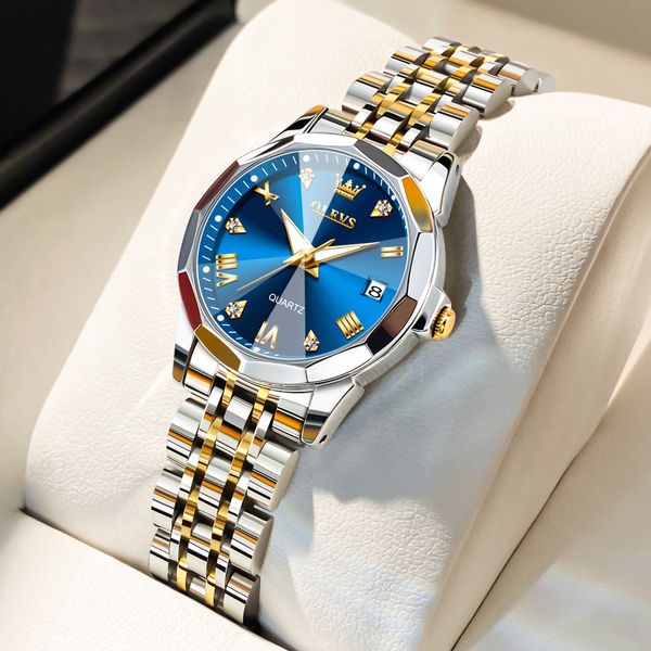 womens watches olevs 9931 watch for women stainless steel strap style elegant rhombus mirror original quartz waterproof femme wristwatches 2, Slivery;golden
womens watches olevs 9931 watch for women stainless steel strap style elegant rhombus mirror original quartz waterproof femme wristwatches 2, Slivery;golden