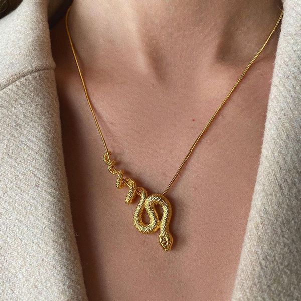 gold-plated snake-shaped single-layer necklace fashion street p sweater chain female clavicle chain female wholesale, Silver
gold-plated snake-shaped single-layer necklace fashion street p sweater chain female clavicle chain female wholesale, Silver