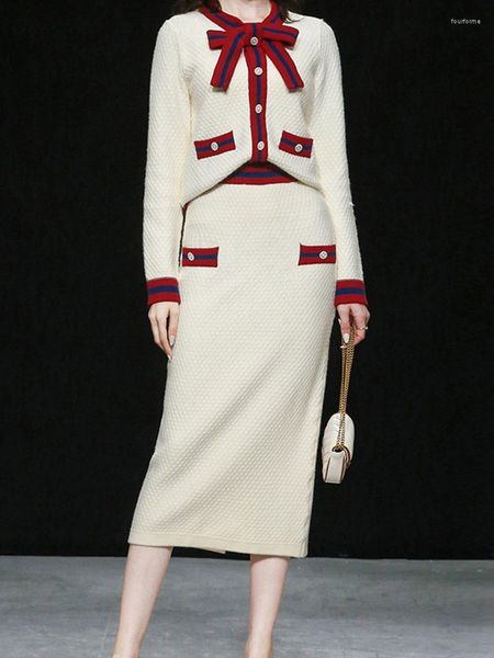 work dresses elegant vintage tweed 2 piece set bow o neck long sleee coat high waist skirt for women 2023 spring clothing 3wq1955, White;black
work dresses elegant vintage tweed 2 piece set bow o neck long sleee coat high waist skirt for women 2023 spring clothing 3wq1955, White;black