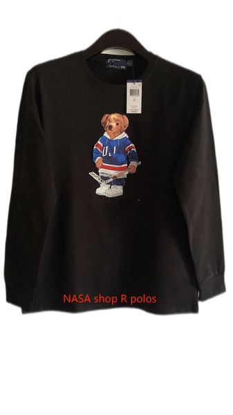 r polos men's t shirts cartoon bear hoodie printed cotton long sleeve european american spring autumn new casual oversized stylish cott, White;black
r polos men's t shirts cartoon bear hoodie printed cotton long sleeve european american spring autumn new casual oversized stylish cott, White;black