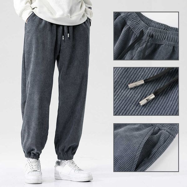 men's pants men corduroy pants solid joggers drawstring loose casual harem trousers man streetwear vintage pockets sweatpants male clot, Black
men's pants men corduroy pants solid joggers drawstring loose casual harem trousers man streetwear vintage pockets sweatpants male clot, Black