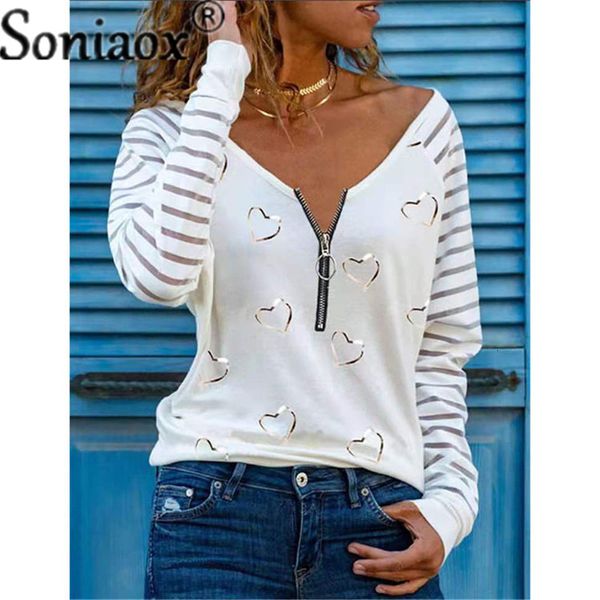 women s t shirt fashion love heart print female zipper v neck slim fit 2023 autumn women elegant long sleeves casual tees 230307, White
women s t shirt fashion love heart print female zipper v neck slim fit 2023 autumn women elegant long sleeves casual tees 230307, White